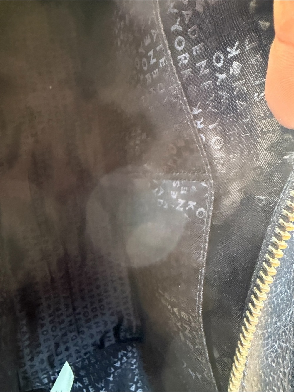 Kate Spade New York Floral Tote Bag Black Leather Top Blue Flower Print - Picture 12 of 13